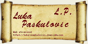 Luka Paskulović vizit kartica